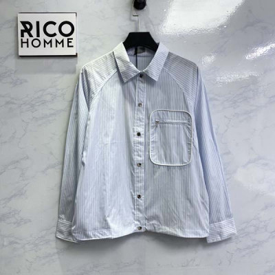 D올 쿠틔르 블루 스프라이트 자수 셔츠 (1:1 HIGH PREMIUM)