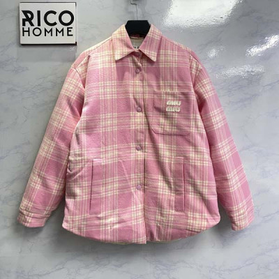 남녀공용 미* 미* 구스다운 체크 패딩 셔츠 (PREMIUM)