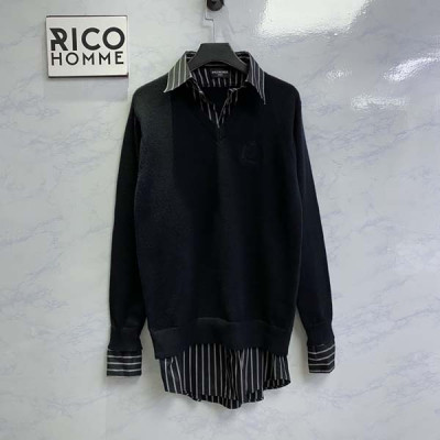 발렌시A가 레이어드 셔츠 브이넥 니트 스웨터 (1:1 HIGH PREMIUM)