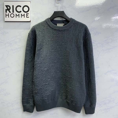 D올 오블리크 자카드 울 풀오버 니트 스웨터 (1:1 HIGH PREMIUM)