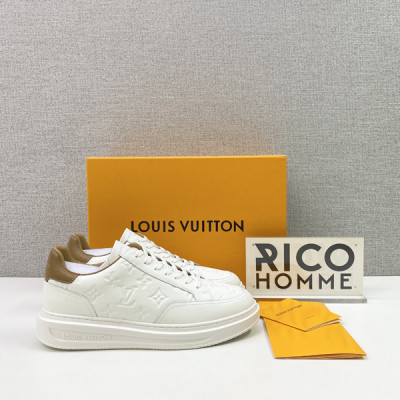 루이B통 모노그램 카프스킨 스니커즈