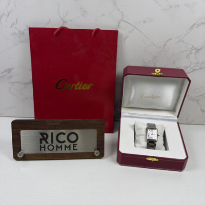 까르*에 탱크 머스트 스틸 라지 쿼츠 33.7mm×25.5mm 1:1 최상급 (싱크 97.6%)