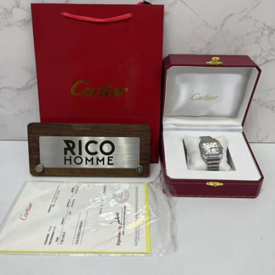 까르*에 산토스 스틸 미디움 [유*인 착용] 41.9mm×35.1mm 1:1 최상급 (싱크 98.6%)