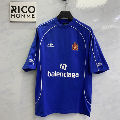 발렌시A가 BB 더블 로고 반팔 티셔츠 (PREMIUM)