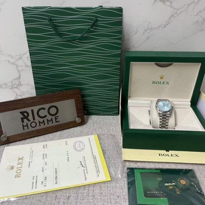 롤*스 데이데이트 아이스블루 바게트다이아 36mm 1:1 최상급 (싱크 99.8%)