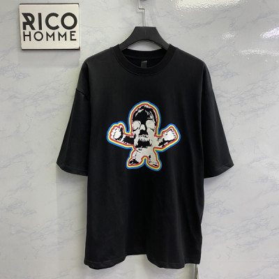 크롬HA츠 포티티터스 스컬 프린트 반팔 티셔츠  (1:1 HIGH PREMIUM)