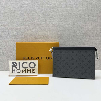 루이B통 포쉐트 보야주 MM 모노그램 이클립스 그레이