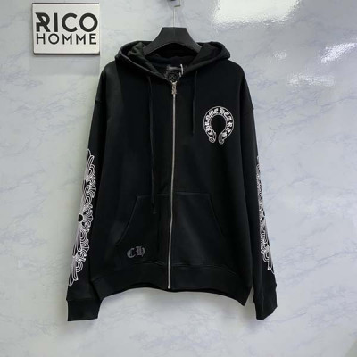 크롬HA츠 홀스슈 플로랄 퍽 유 로고 후드집업 티셔츠 (PREMIUM)