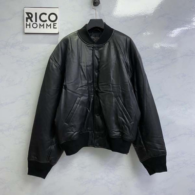 발렌시A가 파리스 가죽 베이스볼 바시티 자켓 (1:1 HIGH PREMIUM)