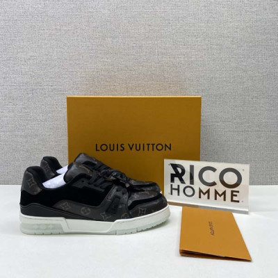 루이B통 블랙 모노그램 트레이너