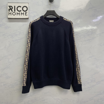 남녀공용 D올 오블리크 인서트 양모 스웨터 (PREMIUM)