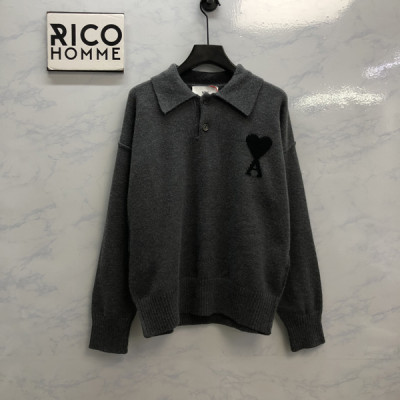 A미 블랙하트 드 꾀흐 폴로 메리노 니트 (PREMIUM)