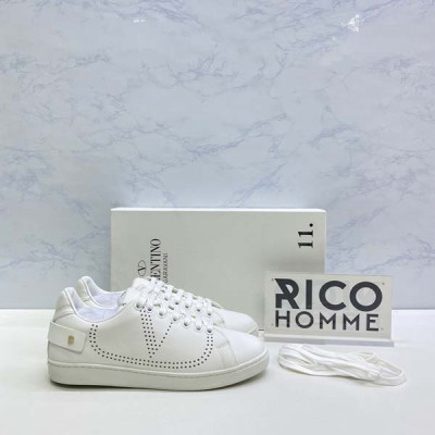 발렌T노 V로고 카프스킨 백네트 스니커즈 (4color)