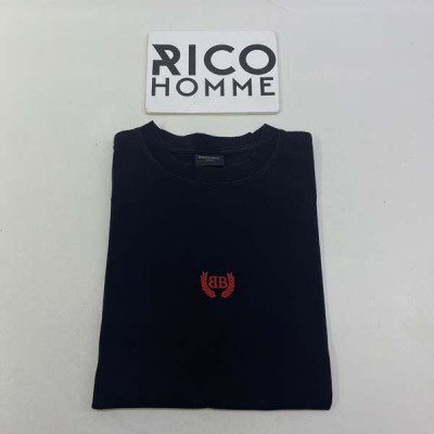 남녀공용 발렌시A가 BB 더블 로고 반팔 티셔츠 (PREMIUM)