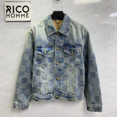 루이B통 워시드 다미에 데님 자켓 & 팬츠 (1:1 HIGH PREMIUM)