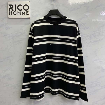 마르지L라 스티치 스트라이프 맨투맨 티셔츠 (PREMIUM)