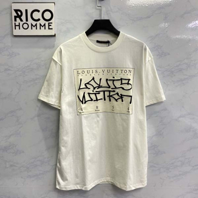 루이B통 시그니처 프린트 반팔티셔츠 (PREMIUM)