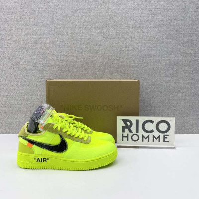 N*KE X OFF 에어포스1 네온 볼트