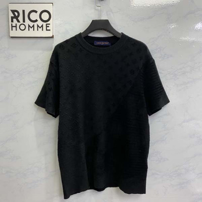 루이B통 그래픽 자카드 크루넥 반팔 티셔츠 (1:1 HIGH PREMIUM)