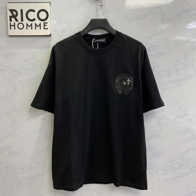 크롬HA츠 레더 홀스슈 더블 크로스 반팔 티셔츠 (PREMIUM)