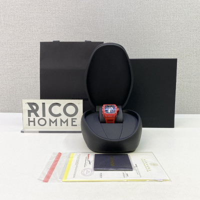 리차*밀 RM35-02 라파엘 나달 TPT 카본(올레드) 레드 러버밴드 44.5mm×50mm 1:1 최상급 (싱크 99.8%)