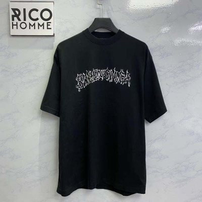 발렌시A가 DIY METAL 블랙 반팔 티셔츠 (1:1 HIGH PREMIUM)