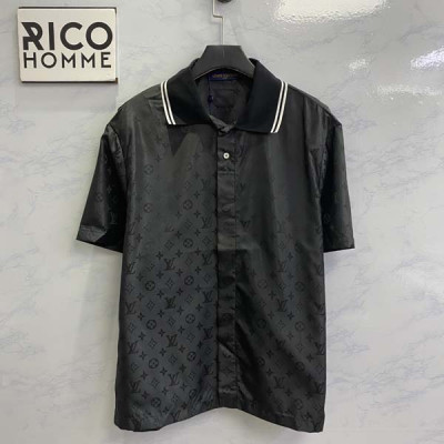 루이B통 모노그램 무아레 자카드 반팔 셔츠 (1:1 HIGH PREMIUM)