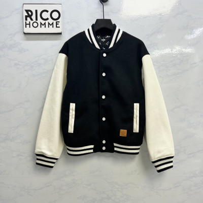 루이B통 레더 시그니처 크롭 바시티 자켓 (PREMIUM)