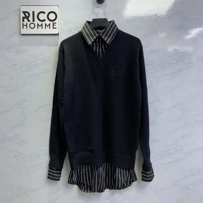 발렌시A가 레이어드 셔츠 브이넥 니트 스웨터 (1:1 HIGH PREMIUM)