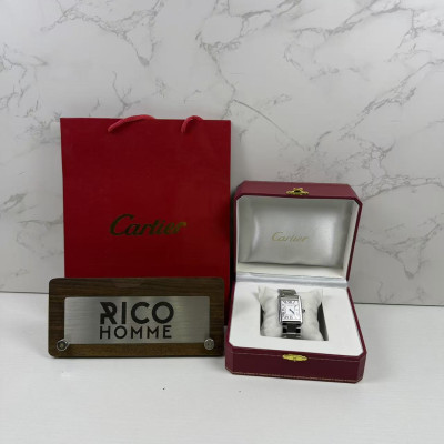 까르*에 탱크 솔로 스틸 라지 쿼츠 34.8mm×27.4mm 1:1 최상급 (싱크 97.6%)