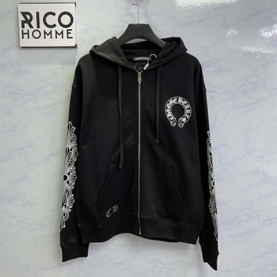 크롬HA츠 홀스슈 플로랄 퍽 유 로고 후드집업 티셔츠 (PREMIUM)