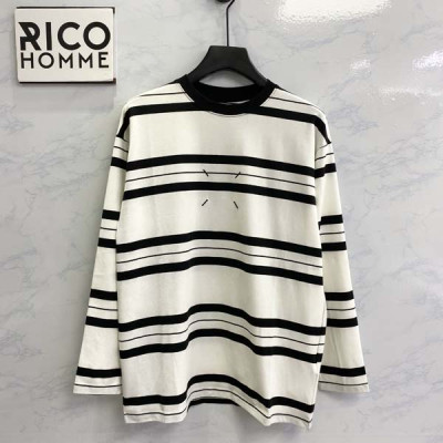 마르지L라 스티치 스트라이프 맨투맨 티셔츠 (PREMIUM)