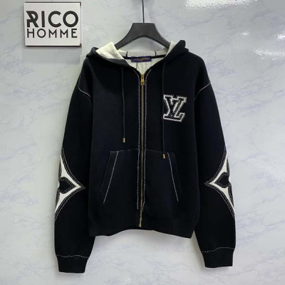 루이B통 그래픽 인타르시아 지퍼 코튼 후드 티셔츠 (1:1 HIGH PREMIUM)