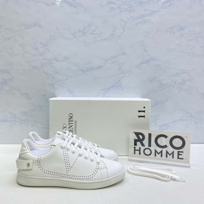 발렌T노 V로고 카프스킨 백네트 스니커즈 (4color)