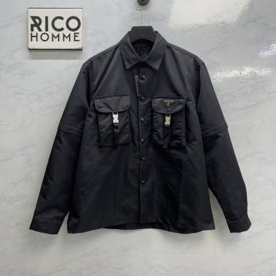 프RA다 삼각 로고 스트랩 포켓 나일론 셔츠 자켓 (1:1 HIGH PREMIUM)