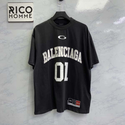 발렌시A가 바스켓볼 빈티지 크루넥 반팔 티셔츠 (1:1 HIGH PREMIUM)