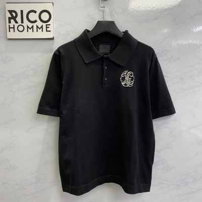 G방시 HG 자카드 폴로 니트 반팔 티셔츠 (PREMIUM)