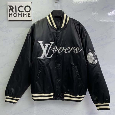 루이B통 엠브로이더드 나일론 베이스볼 블루종  (1:1 HIGH PREMIUM)