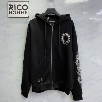 크롬HA츠 홀스슈 플로랄 퍽 유 로고 후드집업 티셔츠 (PREMIUM)