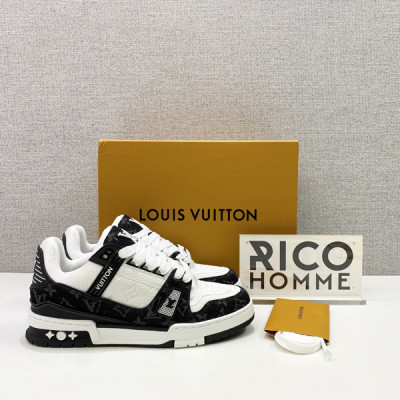 루이B통 LV 트레이너 스니커즈 데님 블랙