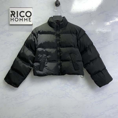 남녀공용 발렌시A가 백레터링 숏 구스다운 패딩 자켓 (1:1 HIGH PREMIUM)