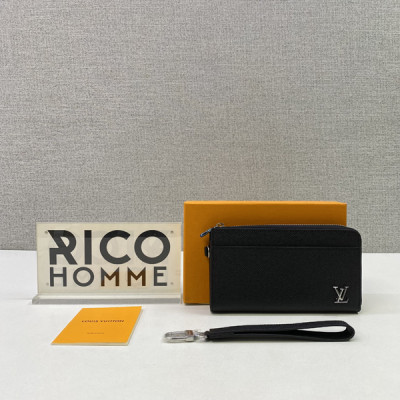 루이B통 소가죽 LV 블랙 파우치
