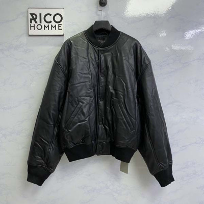 발렌시A가 파리스 가죽 베이스볼 바시티 자켓 (1:1 HIGH PREMIUM)