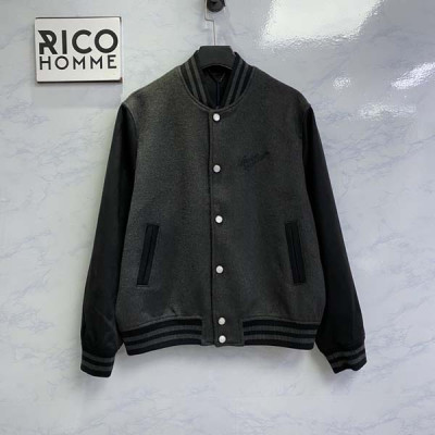 루이B통 톤온톤 레더 바시티 자켓 (1:1 HIGH PREMIUM)