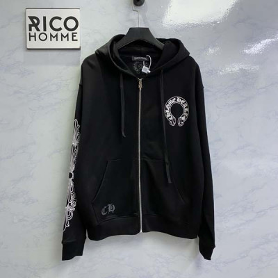 크롬HA츠 홀스슈 플로랄 퍽 유 로고 후드집업 티셔츠 (PREMIUM)