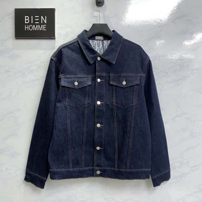 D올 오블리크 콘트라스트 스티치 데님 자켓 (PREMIUM)