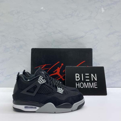 N*KE 에어조던4 블랙 캔버스