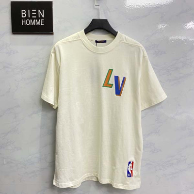 루이B통 프론트 앤 백 레터스 프린트 티셔츠 (PREMIUM)