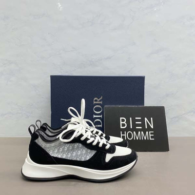 D올 블랙 스웨이드 B25 러너 스니커즈