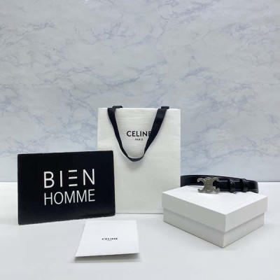 CEL*NE 트리옴페 카프스킨 벨트 블랙